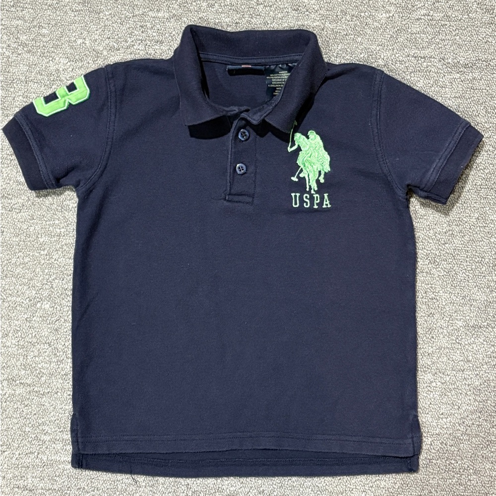 4/$20 USPA 4T Navy Blue Polo Shirt
